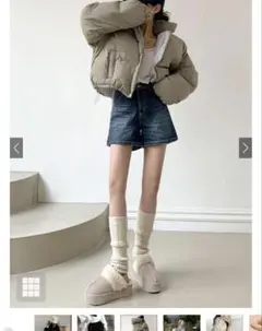 GRL 厚底ムートンスリッポン　zr1089