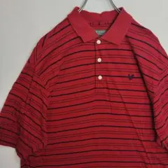 こ*ゃ様 LYLE＆SCOTT 半袖シャツ ポロシャツ ボーダー レッド メンズ