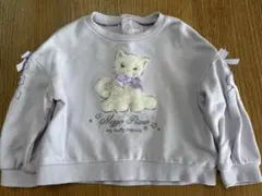 メゾピアノmezzo piano ぬいぐるみレースアップトレーナー　100