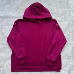 う*ん様 [しまむら]裏起毛プルオーバーパーカー M 濃ピンク サイドスリット