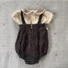 テータテート　ロンパース　半袖　ガーゼ　70