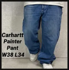 カーハート　ブルーデニム　ジーンズ　ペインターパンツ　W38 L34のサムネイル