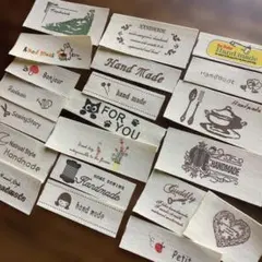 19 布 タグ いろいろなデザイン 21枚 ハンドメイド　ミックスA