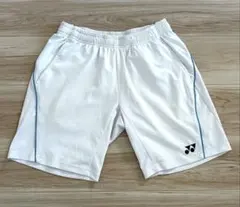 YONEX ヨネックス ハーフパンツ Mサイズ 白 バドミントン サイドライン