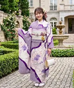 振袖フルセット✨御所車が彩る王道古典✨紋意匠地に金彩煌めく格調高き