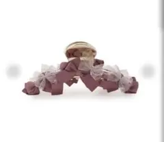 スナイデルホーム ボリュームリボンバンス クリップ　ピンク