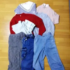 140㌢女の子秋冬まとめ売り　ユニクロGU他　トップス、パンツ、パジャマ
