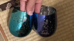 ディズニー スティッチ メタリックグラス 2個セット