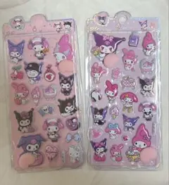 サンリオ ぷっくりシール マイメロ クロミ 海外製 立体