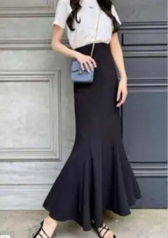 GRL マーメイドスカート[gc29] 黒、ブラック