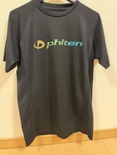 phiten ブラック Tシャツ ロゴ入り