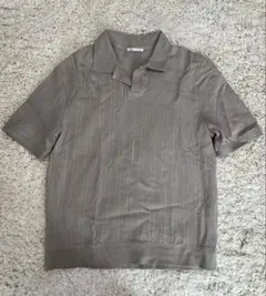 ZARA コットン ポロシャツ ブラウン Lサイズ