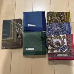 イブサンローラン　PICRRE BALMAN LANVIN ハンカチ6枚セット