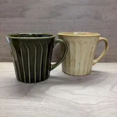 美濃焼 オシャレ 可愛い マグカップ 色違い 2個セット
