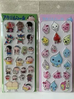 クレヨンしんちゃん としずくちゃんのアクリルシール2枚セット