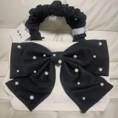 GRL パール付きビッグリボン トートバッグ