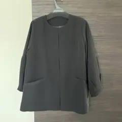 しまむら レディース ジャケット どこでもっと ブラック Mのサムネイル