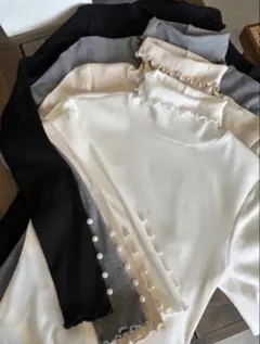 【3色セット】birthdaybash ハイネック 黒白グレー　トップス