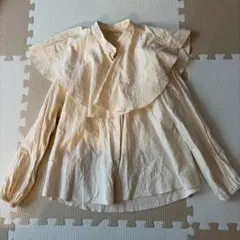 studio CLIP アイボリー フリルカラーシャツ