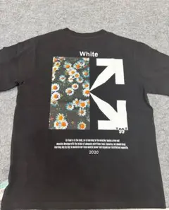 Off-whiteブラック 花柄プリント Tシャツ M 2020 Mサイズ