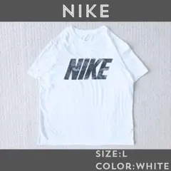 美品 ナイキ ドライTシャツ L 白 カモフラ デカロゴ レディースのサムネイル