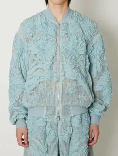 【TAAKK】MESH EMBROIDERY ZIP BLOUSON