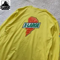 X-LARGE ロングＴシャツ　エクストララージ　ロンT　両面＆袖デザイン　Ｌ