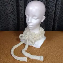 ハンドメイド フリル ネックウォーマー エクストラ ファイン メリノウール