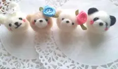 ブローチ４個セット♡羊毛フェルト