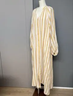 スロープイエナ　ストライプ シャツワンピース　ロング