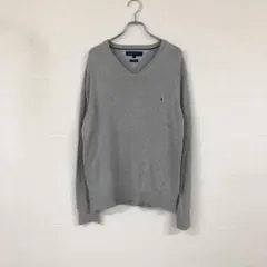 z-1180 Tommy Hilfiger グレー Vネックセーター