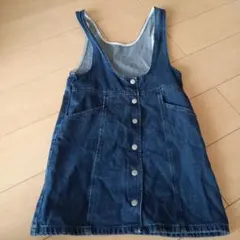 デニム ジャンバースカート フロントボタン　150 GU