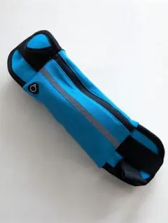 美品 ランニングウエストポーチ スポーツ バッグ 水色