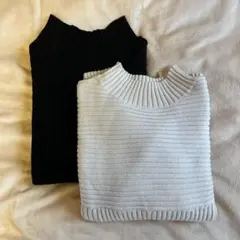 洗えるハイネックセーター 2色セット