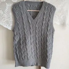ニットベスト 手編み