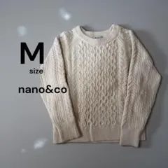 nano&co ケーブル編みニット Mサイズ アイボリー