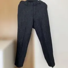 【美品】ユニクロ スマートアンクルパンツ ヘリンボーン グレー ウエスト79
