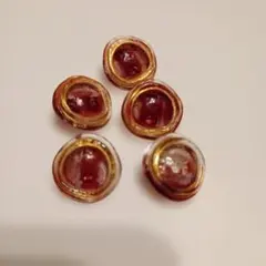 ボタン 　デザインボタン　ピンク系　5個セット