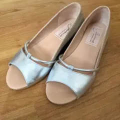 ほぼ新品 ガイモ gaimo エスパドリーユサンダル シルバー 23cm 36