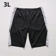 ショートパンツ ハーフパンツ 3L ブラック ゴムウエスト