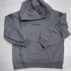 ANAP KIDS ダークブラウン パーカー Lサイズ