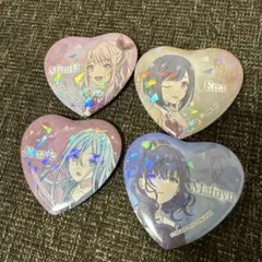 【新品未使用】プロジェクトセカイカラフルステージ ハート型缶バッチ4個セット