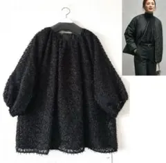 大きいサイズ44＊２３区 ヘアリーカットジャカード ブラウス＊自由区ICB組曲