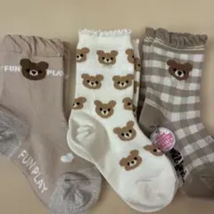 くまちゃんソックス15から２０センチ新品