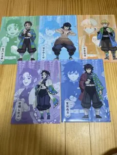 No.379【新品未使用】ファミマ×鬼滅の刃 A4クリアファイル 5枚セット