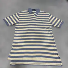 Polo by Ralph Lauren M ポロシャツ 青白ストライプ