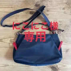 agnes b. ナイロン ショルダーバッグ ネイビー