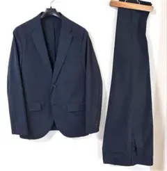 【美品】ユニクロ 感動ジャケット 感動パンツ セットアップ スーツ ネイビー M