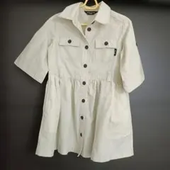 COMME CA ISM 半袖ワンピース100cm クリーム色