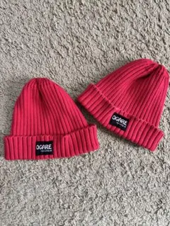 OGARE レッド 子供用 ニット帽 2個セット